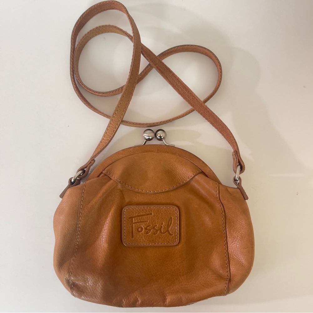 Fossil Tan Leather Women's Bag - Picture 2 of 12